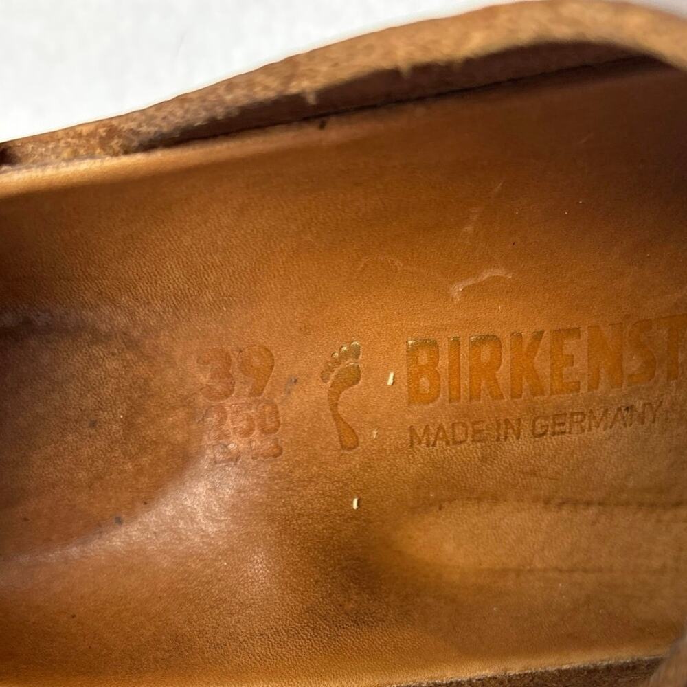 Birkenstock Arizona Big Buckle Oiled Leather Sandal Size EU39 US M6/W8 Cognac - Picture 8 of 8